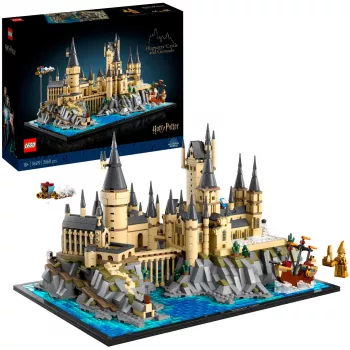 LEGO 76419 Hario Poterio Hogvartso pilis ir teritorijos – didelis rinkinys suaugusiems su ikoninėmis vietomis: Didžioji salė, Paslapčių kambarys ir daugiau
