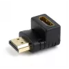HDMI adapteris GEMBIRD A-HDMI90-FML, HDMI į HDMI, 90° stačiu kampu, juodas