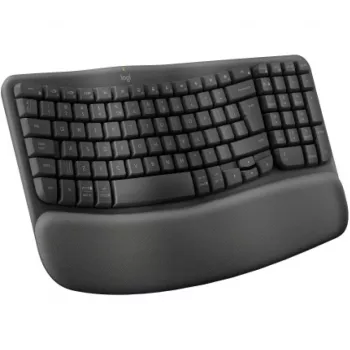Logitech Wave Keys belaidė ergonominė klaviatūra RF Bluetooth QWERTY US International Graphite