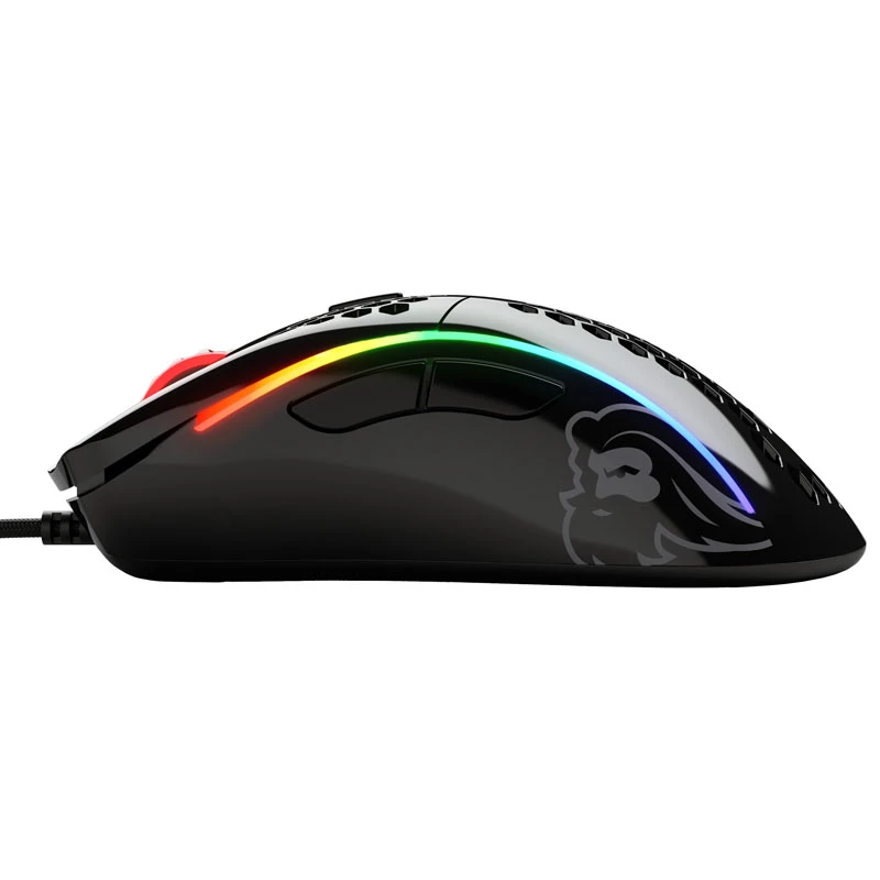Glorious Gaming Glorious Model D Pelė Blizgi (Juoda), Dešinei Rankai, Optinė, USB Type-A, 12000 DPI, 1 ms, Juoda
