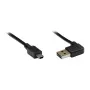 GoodConnections USB 2.0 EASY Plug laidas A – Mini-B, kampuotas, juodas, 1m