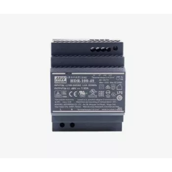 Maitinimo adapteris / keitiklis MEAN WELL HDR-100-48, 100 W, 48 V išėjimas, 85–264 V įėjimas, RoHS, 70×54.5×90 mm