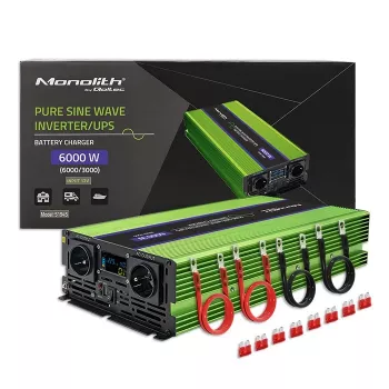 Automobilinis keitiklis Qoltec Monolith 6000 W Žalias 12 V