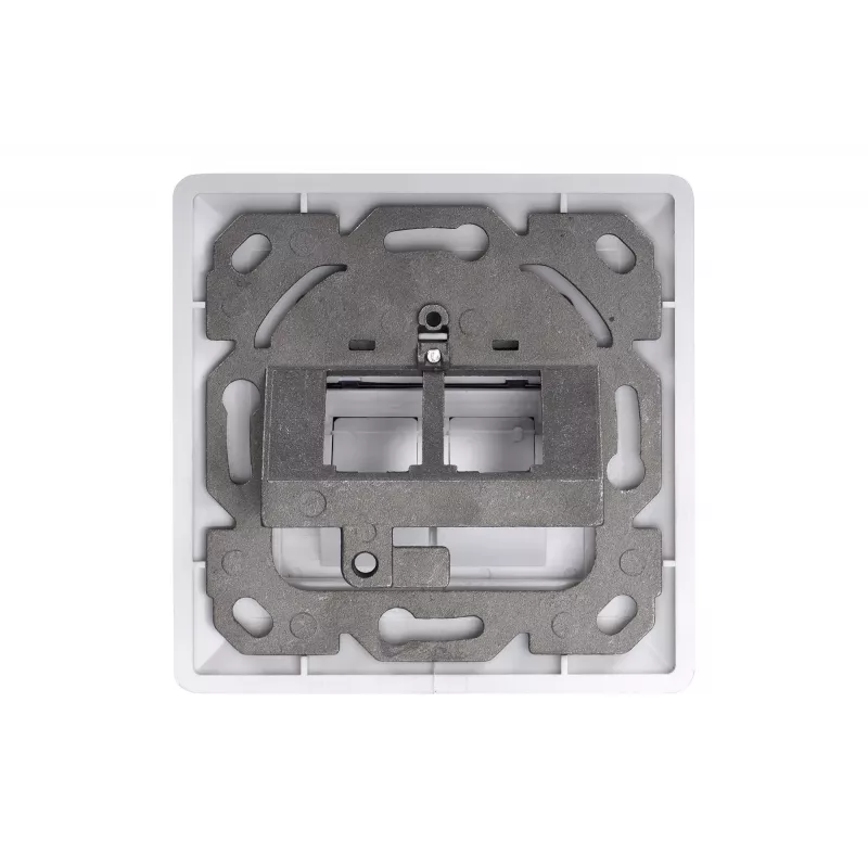 Digitus sieninė plokštė Keystone moduliams, vokiškas tipas, tarpinė plokštelė 50x50 mm, rėmelis 80x80 mm | DN-93801-1