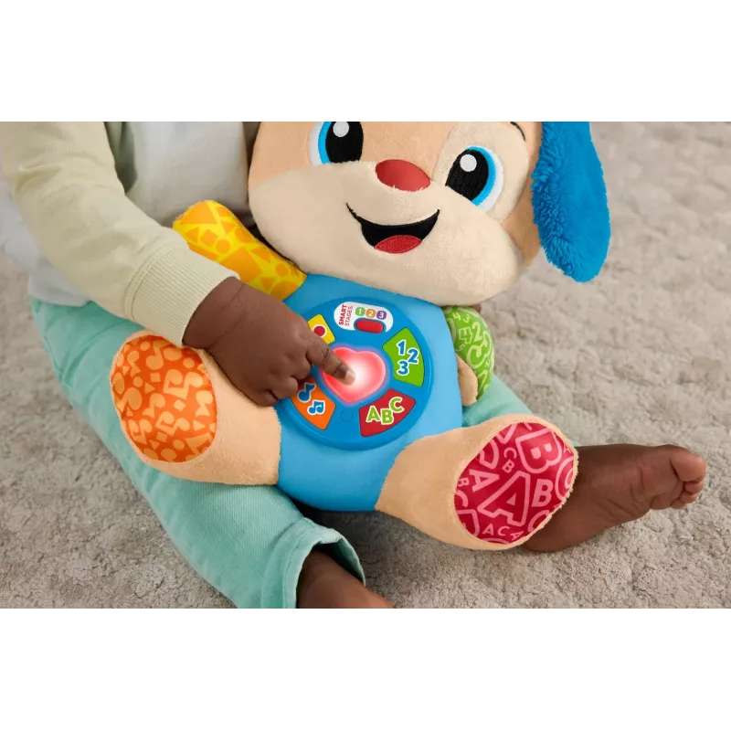 Interaktyvus mokomasis žaislas MATTEL Fisher-Price Learn & Laugh Puppy JFD27 – šviesos, garsai, mygtukai ankstyvajam mokymuisi