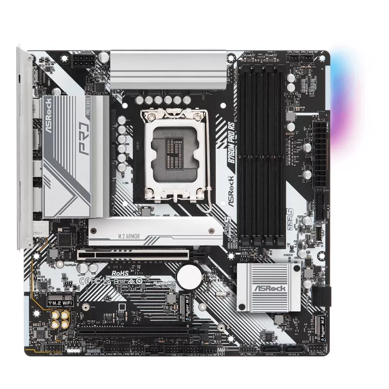ASRock B760M Pro RS DDR5 Micro-ATX pagrindinė plokštė