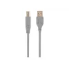 USB 2.0 A tipo kištukas į B tipo kištuką 1,8 m pilkas laidas