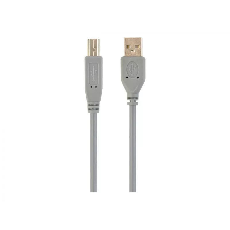 USB 2.0 A tipo kištukas į B tipo kištuką 1,8 m pilkas laidas