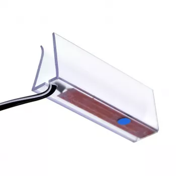 LED šviestuvas lentynai cama meble 4LED BI — stačiakampis, paviršinis, šalta balta, juodas