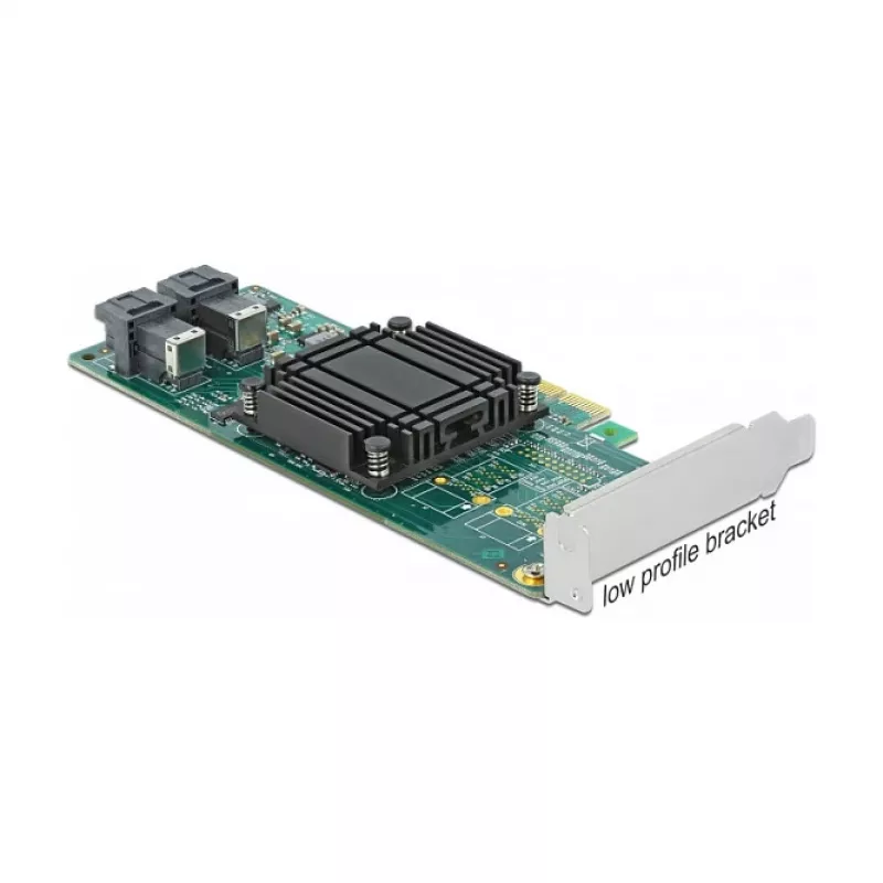 DeLOCK PCI Express x8 kortelė su 2 vidiniais SFF-8643 NVMe prievadais, mažo profilio