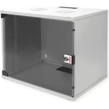 Sieninis serverio spintelės korpusas ROLINE 9U, 19 colių 540x400 mm, pagrindinis komplektas, pilkas