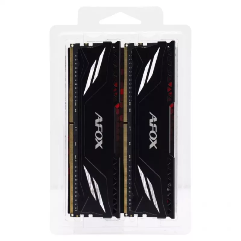 AFOX 2×16GB DDR4 3200MHz CL16 1.35V vieno rango juoda atminties rinkinys (32GB, XMP2)