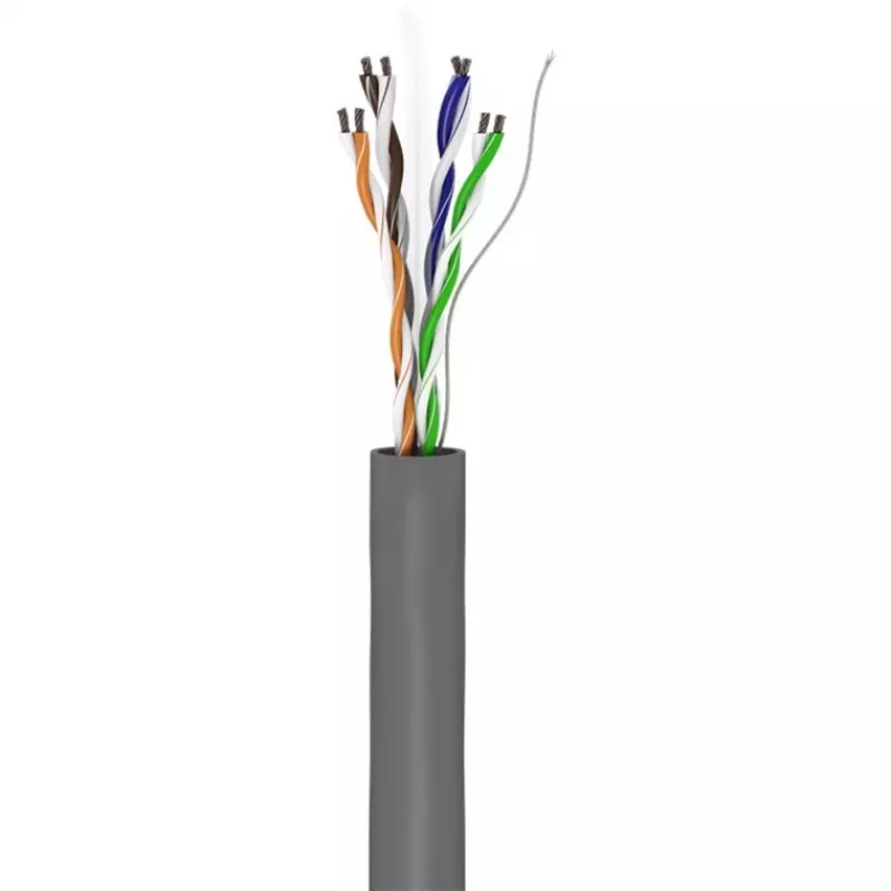 Wentronic Goobay CAT 6 tinklo kabelis, U/UTP, pilkas, 100 m - CCA, AWG 24/7 (vytas), PVC (93884)