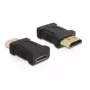 DeLOCK 65262 Lyties keitiklis iš HDMI A (vyriškas) į Micro HDMI C (moteriškas)