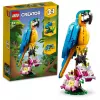 LEGO statybinis rinkinys Egzotiška papūga 31136 — Creator modelis, 253 detalės, 220×120×110 mm