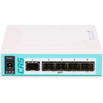 MikroTik CRS106-1C-5S L5 5xSFP 1G, 1xGigabit LAN PoE / SFP kombinuotas, stalinis korpusas (MT CRS106-1C-5S)