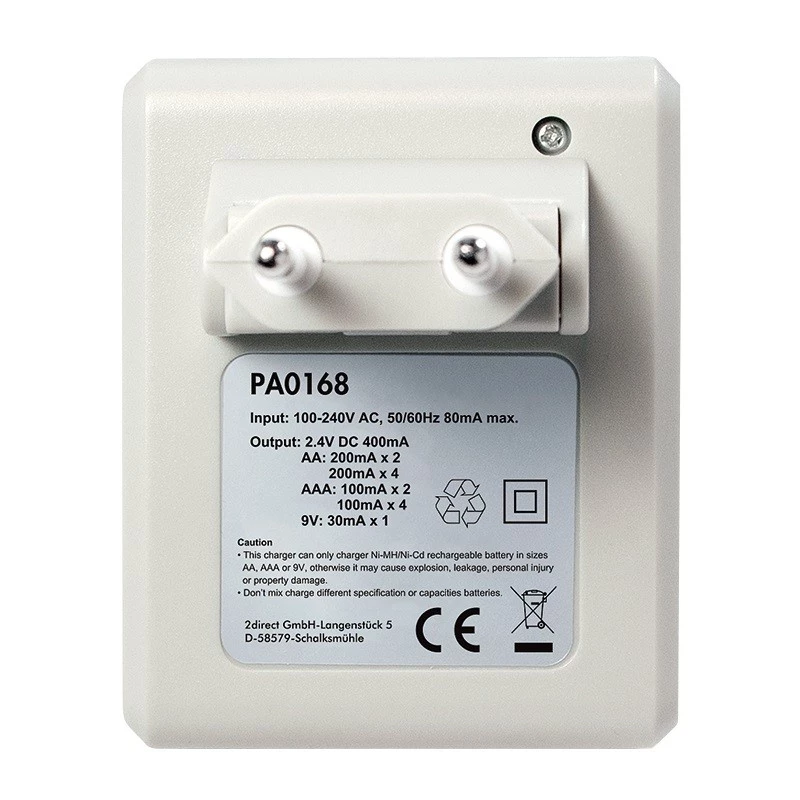 Įkroviklis Ni-MH / Ni-Cd AA / AAA / 9V baterijoms