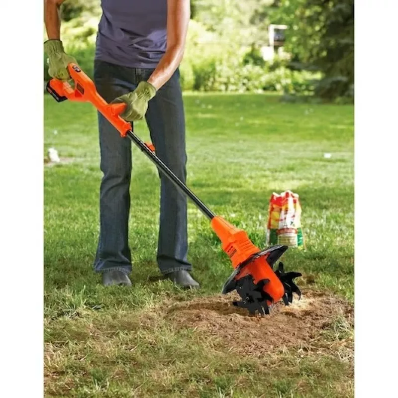 Black & Decker BETL1820L-QW elektrinis mini kultivatorius su akumuliatoriumi