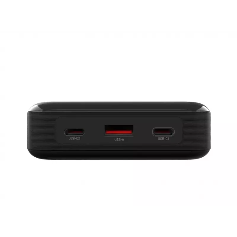 Power bank FIXED Zen 20 Pro su LCD ekranu — 20000 mAh, keli USB išėjimai