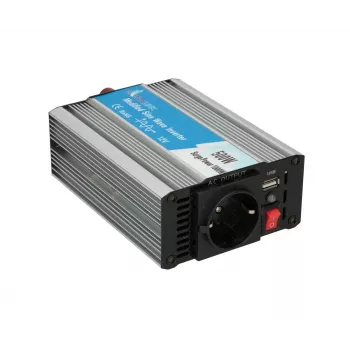 Automobilinis įtampos keitiklis Extralink OPIM-500W 12V, 500W modifikuotas sinusas, aliumininis korpusas, aktyvus aušinimas