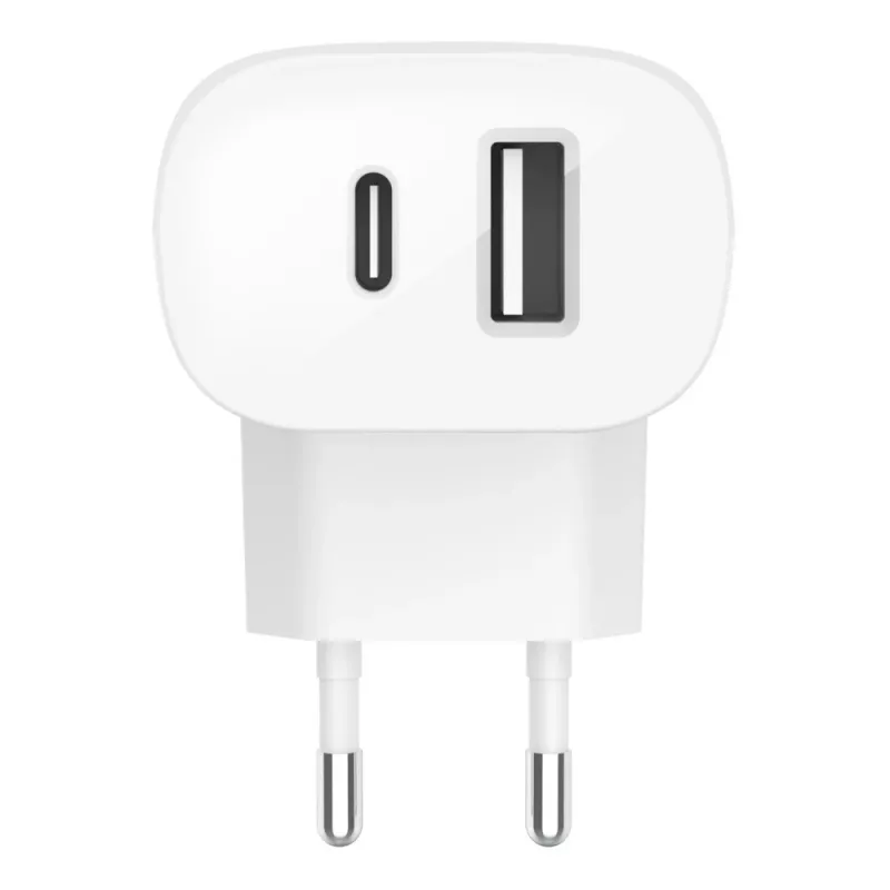 Belkin WCB007vfWH 37W dviejų prievadų greitasis AC sieninis įkroviklis, baltas