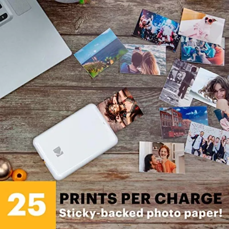 Nešiojamas nuotraukų spausdintuvas „Kodak STEP RODMP20AMZW“ ZINK 2x3 inch Bluetooth