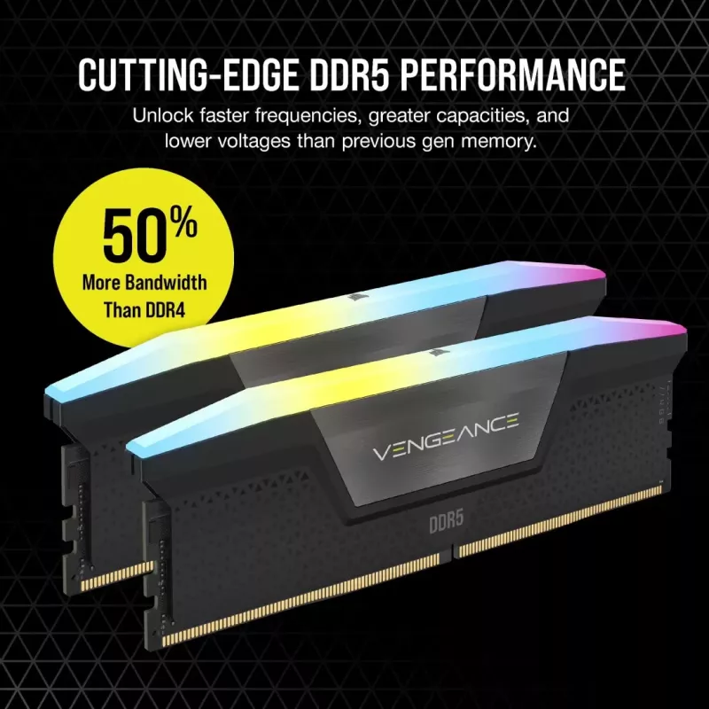 DIMM 48 GB DDR5-6400 (2x 24 GB) Dual-Kit (schwarz, CMK48GX5M2B6400C36, Vengeance, INTEL XMP)