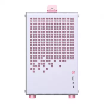 JONSPLUS MATX dėklas su rankena Z20 - balta-rožinė