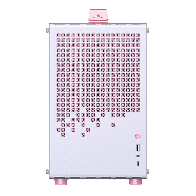 JONSPLUS MATX dėklas su rankena Z20 - balta-rožinė