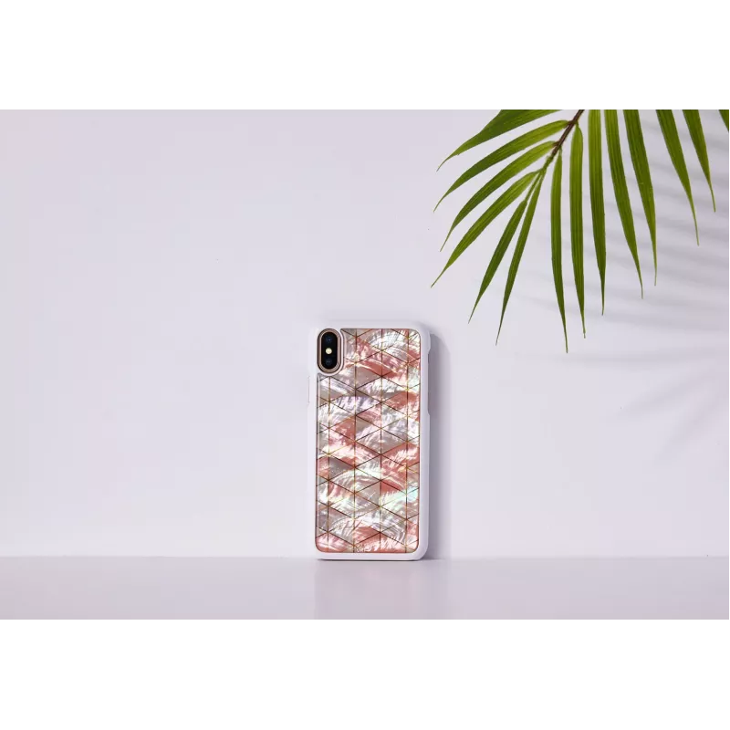 iKins dėklas iPhone XS / XS Max deimantinė balta apsauginė dėžutė