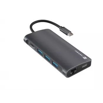 Dokavimo stotelė NATEC NMP-2162 USB 3.2 Gen 1 Type-C pilka laidinė