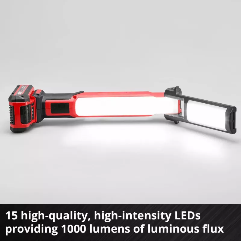 Belaidis žibintas Power X-Change TE-CL 18/1000 S Li - Solo, 18V, LED šviesa raudona, be akumuliatoriaus ir įkroviklio