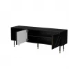 TV spintelė Cama Meble MOUNTAIN 154x40x55 cm – juoda ir auksinė