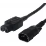 Netzkabel Kaltgerätestecker Stecker (IEC320 C14) - Warmgeräte Kupplung (IEC320 C15), schwarz, 1,0 m (356.1260)