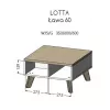 Cama LOTTA 60 Kavos staliukas baltas/sonomos ąžuolas