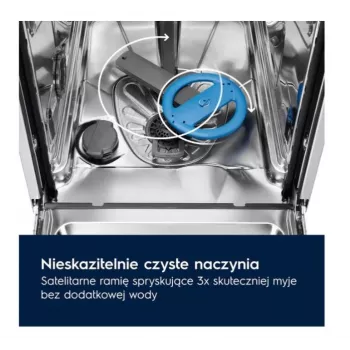 Įmontuojamas indaplovė Electrolux EES48401L — 600 mm, 13–14 komplektų, A energijos klasė, 10,5 l/ciuklas