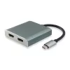 Equip USB Type-C į 2x HDMI adapteris, 3.2 Gen 1, USB-C, HDMI išvestis, 4096 x 2160 pikselių