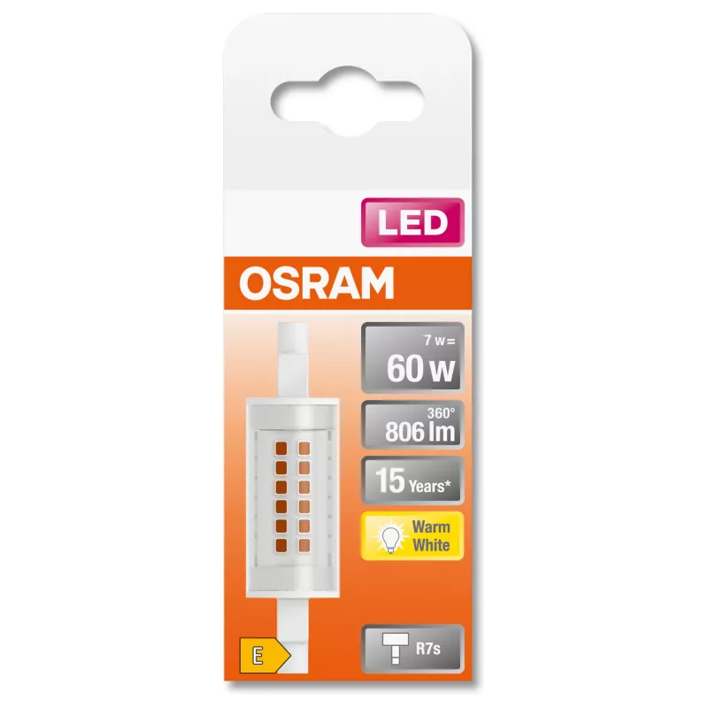 LEDvance Osram SLIM LINE LED lemputė R7s 7 W 806 lm 2700 K (šilta balta)