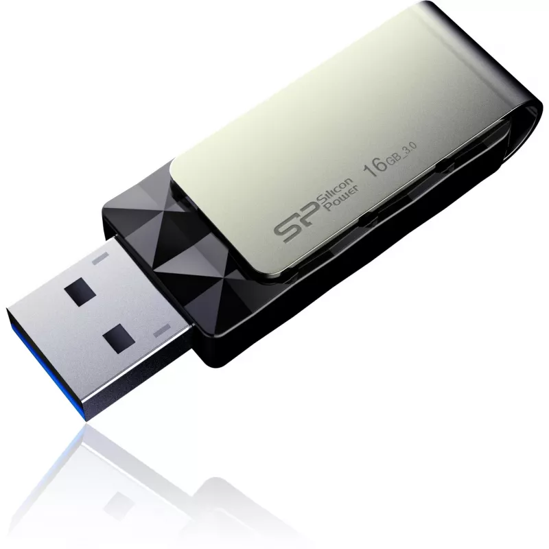 Silicon Power Blaze B30 SP016GBUF3B30V1K USB raktas, 16 GB, USB 3.0, juodas
