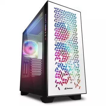 Sharkoon ELITE SHARK CA300H - Bokštas - PC - Baltas - ATX - EATX - micro ATX - Mini-ITX - Metalinis - Grūdintas stiklas - Žaidimams