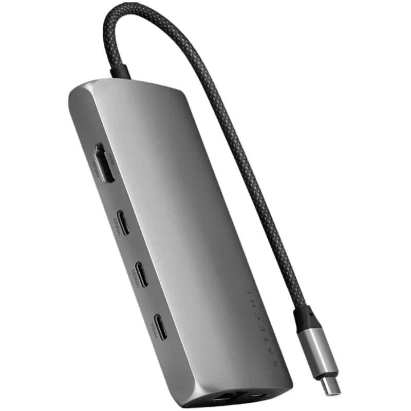 Satechi USB-C Multiport Adapter 8K su Ethernet V3 kosminė pilka (ST-P8KEM)