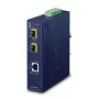 Tinklo medijos keitiklis PLANET IGT-1205AT – Gigabit SFP 2 skaidulos, 1x RJ-45, 10/100/1000 Mbps, 12–48V, DIN bėgelis, IP30