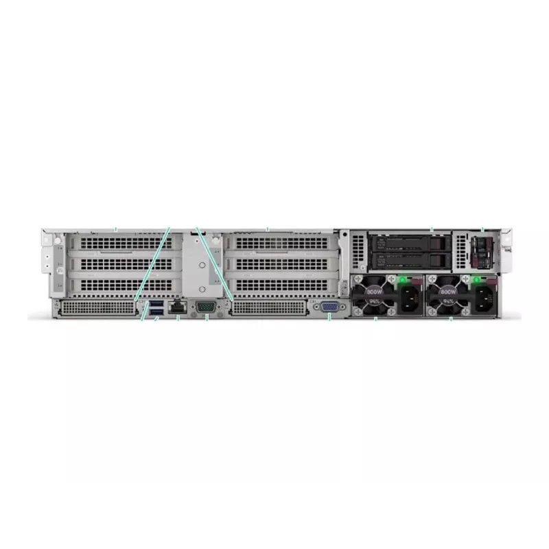 HPE ProLiant DL385 Gen11 2HE EPYC 9015 8 Branduoliai 3.5GHz 2x32GB-R 8xSFF Karštas Keitimas 2x480GB SSD MR408i-o 2x1000W Serveris (P81842-425)