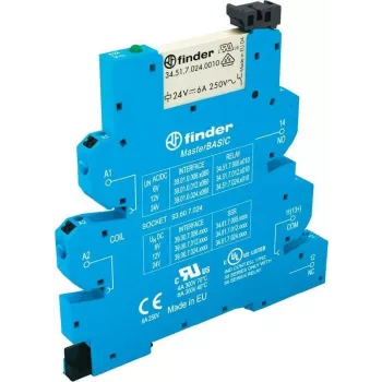 Elektromechaninė relė Finder 39.01.8.230.0060 230 V AC 6 A 1 perjungimo kontaktas