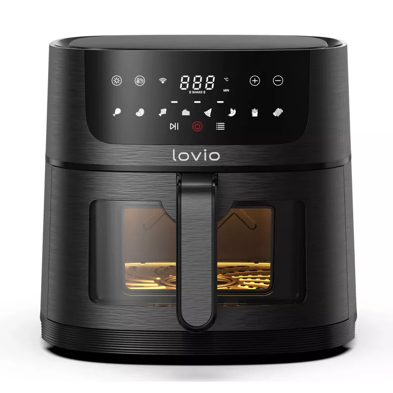 Oro gruzdintuvė Lovio LVAF002BK PureFry XL Smart 6L Juoda
