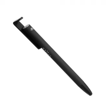 3-in-1 rašiklis su stiliaus ir stovu FIXED FIXPEN-BK — tušinukas, talpinis antgalis, įmontuotas stovas, juodas