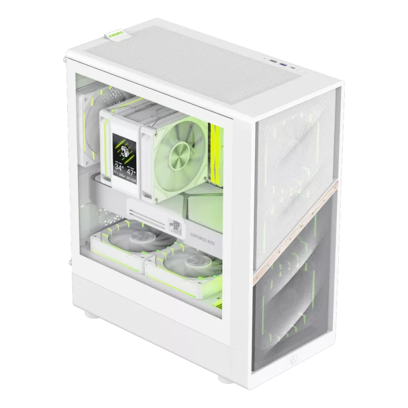 Gamemax AERIS 330 MW Mini Tower korpusas baltas