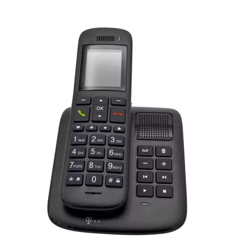 Telekom Sinus A 32 DECT belaidis telefonas su skambučio numerio atpažinimu, juodas