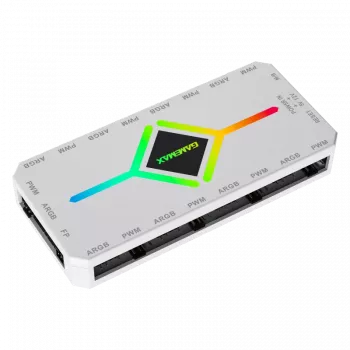 Gamemax V4.0 ARGB PWM HUB BK | Baltas | Ventiliatorių ir RGB šakotuvas