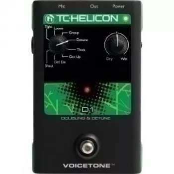 Balso efektų procesorius TC-Helicon VoiceTone D1 Dubler Detuner – garso korekcija ir detuningo efektai